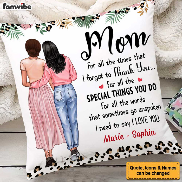 Personalized Gift For Mom No Matter Where Pillow 23443 1