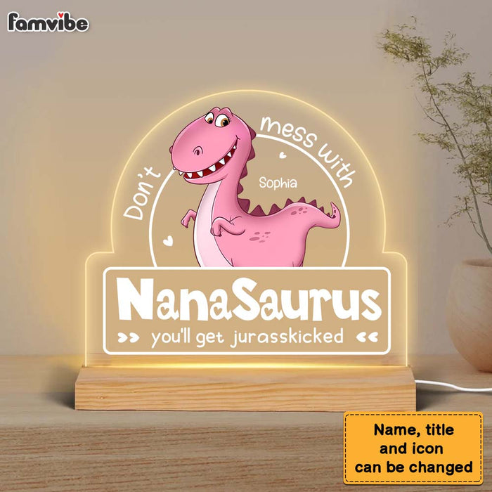 Personalized Gift For Grandmasaurus Plaque LED Lamp Night Light 23451 1