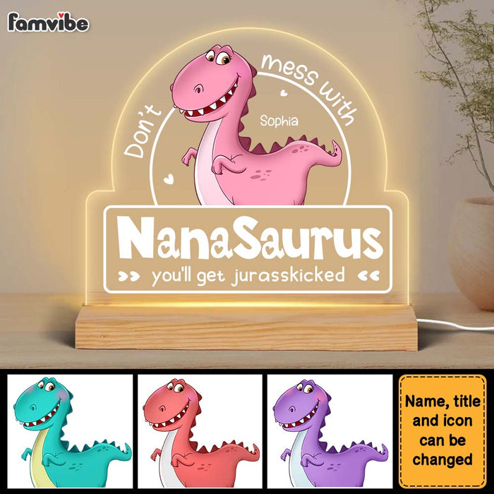 Personalized Gift For Grandmasaurus Plaque LED Lamp Night Light 23451 1
