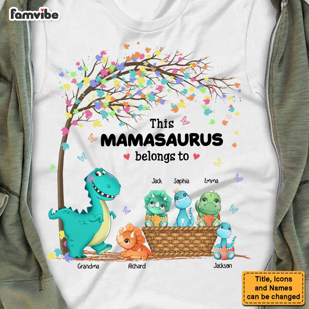Personalized Gift For Grandma Nanasaurus Shirt 23452 Primary Mockup