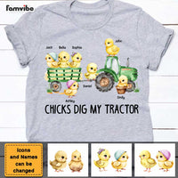 Personalized Gift for Grandma Chicks Dig My Tractor Shirt - Hoodie - Sweatshirt 23459 thumb 1