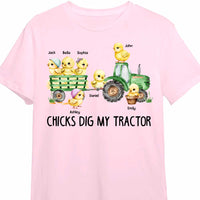 Personalized Gift for Grandma Chicks Dig My Tractor Shirt - Hoodie - Sweatshirt 23459 thumb 1