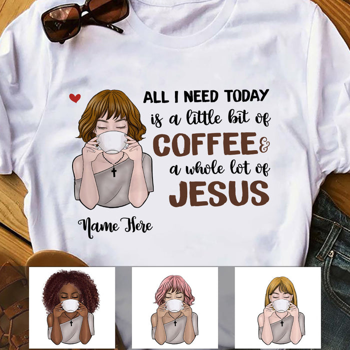 Personalized Coffee  & Jesus Girl T Shirt MR172 95O58 1