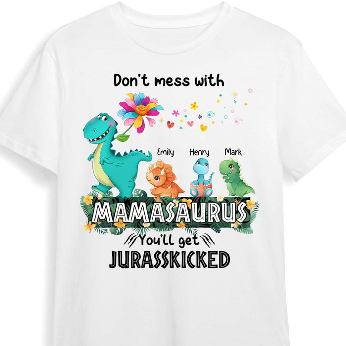Personalized Gift For Mom Mamasaurus Shirt - Hoodie - Sweatshirt 23469 1