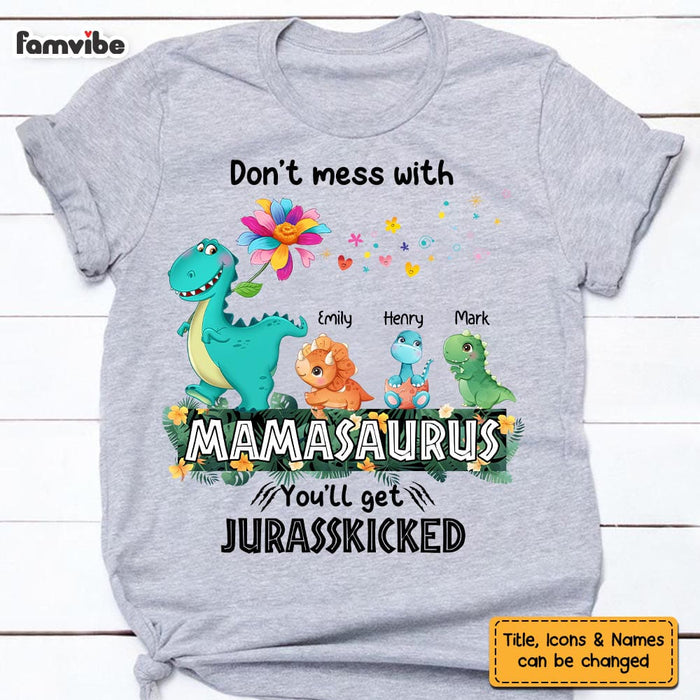 Personalized Gift For Mom Mamasaurus Shirt - Hoodie - Sweatshirt 23469 1
