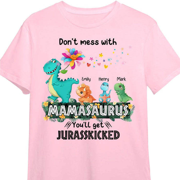 Personalized Gift For Mom Mamasaurus Shirt - Hoodie - Sweatshirt 23469 1