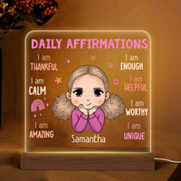 Personalized Daily Affirmation Gift For Granddaughter Plaque LED Lamp Night Light 23470 thumb 1