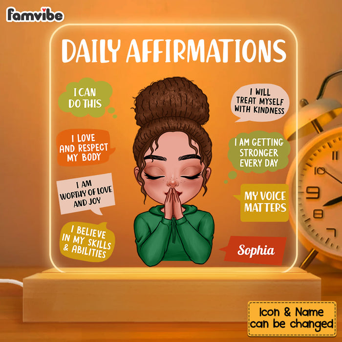 Personalized Gift For Daughter Daily Affirmations Plaque LED Lamp Night Light 22898 1