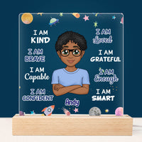 Personalized Gift For Grandson I Am Kind Plaque LED Lamp Night Light 23473 thumb 1