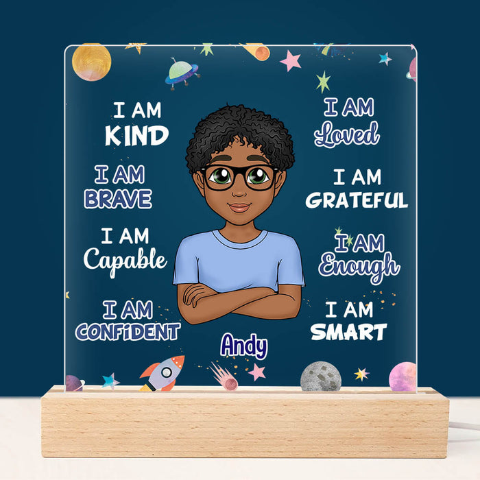 Personalized Gift For Grandson I Am Kind Plaque LED Lamp Night Light 23473 1