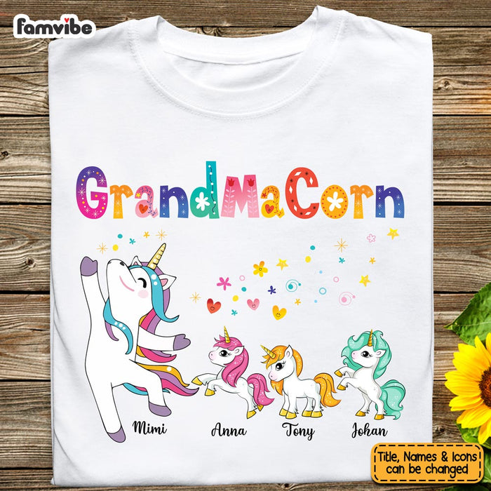 Personalized Grandmacorn Colorful Flower Shirt - Hoodie - Sweatshirt 23474 1
