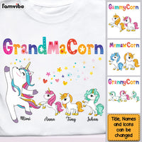 Personalized Grandmacorn Colorful Flower Shirt - Hoodie - Sweatshirt 23474 thumb 1