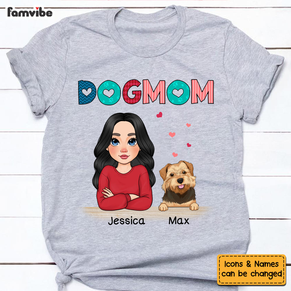 Personalized Gift for Dog Mom Shirt 23489 Primary Mockup