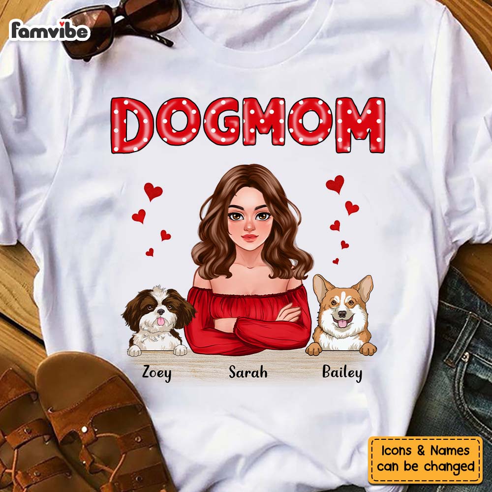 Personalized Gift for Dog Mom Shirt 23490 Primary Mockup