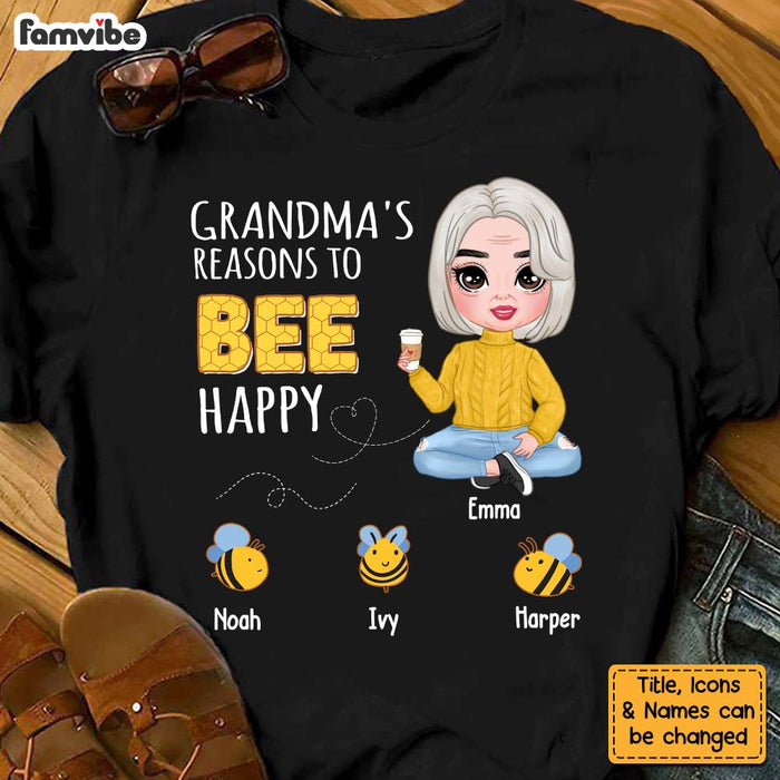 Personalized Grandma's Reasons To Bee Happy Shirt - Hoodie - Sweatshirt 23492 1