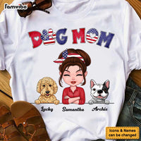 Personalized Dog Mom American Flag Pattern Shirt - Hoodie - Sweatshirt 23494 thumb 1