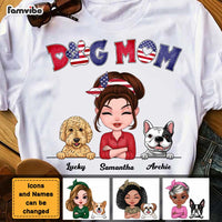 Personalized Dog Mom American Flag Pattern Shirt - Hoodie - Sweatshirt 23494 thumb 1