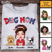 Personalized Dog Mom American Flag Pattern Shirt - Hoodie - Sweatshirt 23494 thumb 1