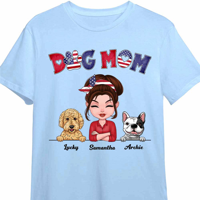 Personalized Dog Mom American Flag Pattern Shirt - Hoodie - Sweatshirt 23494 1