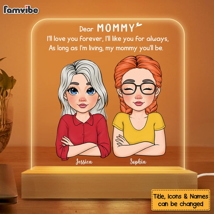 Personalized Gift For Mom I Love You Plaque LED Lamp Night Light 23502 1