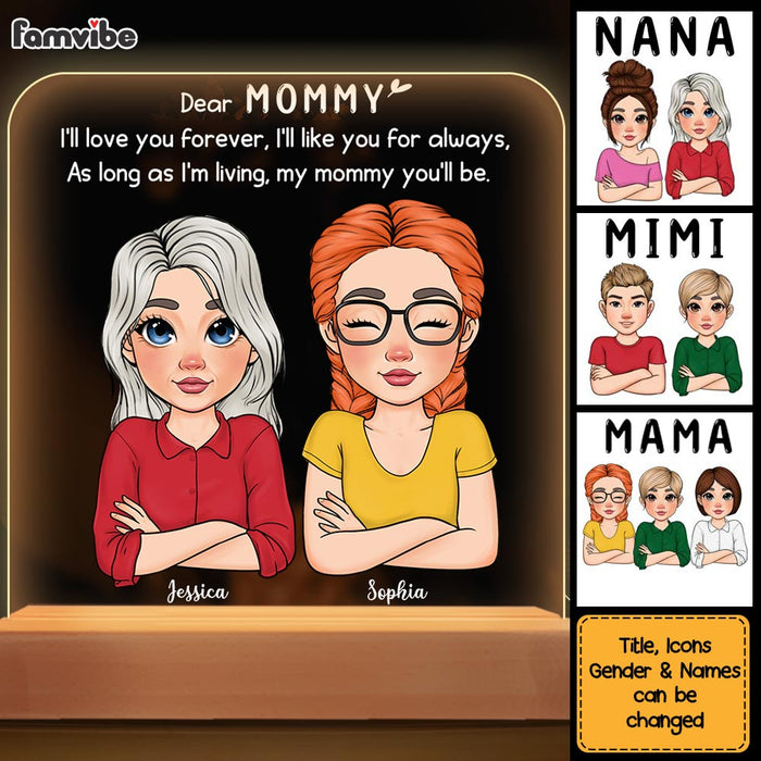 Personalized Gift For Mom I Love You Plaque LED Lamp Night Light 23502 1