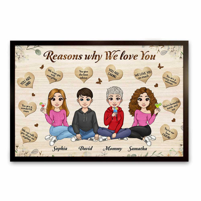 Personalized Gift For Mom Reasons Why I Love You Poster 23504 1