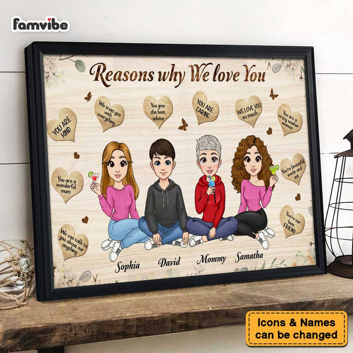 Personalized Gift For Mom Reasons Why I Love You Poster 23504 1