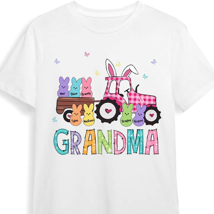 Personalized Gift for Grandma Bunny Easter Tractor Shirt - Hoodie - Sweatshirt 23507 1