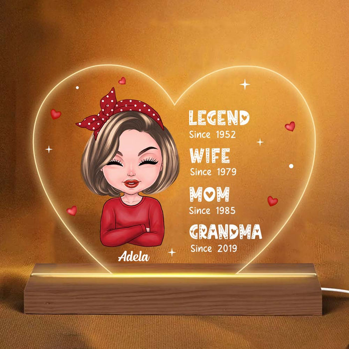 Personalized Mom Grandma Legend Plaque LED Lamp Night Light 23508 1