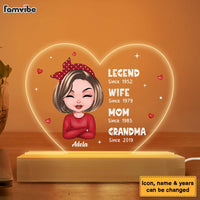 Personalized Mom Grandma Legend Plaque LED Lamp Night Light 23508 thumb 1