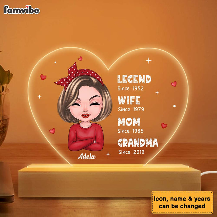 Personalized Mom Grandma Legend Plaque LED Lamp Night Light 23508 1