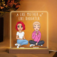 Personalized Gift Like Mother Like Daughter Plaque LED Lamp Night Light 23509 thumb 1