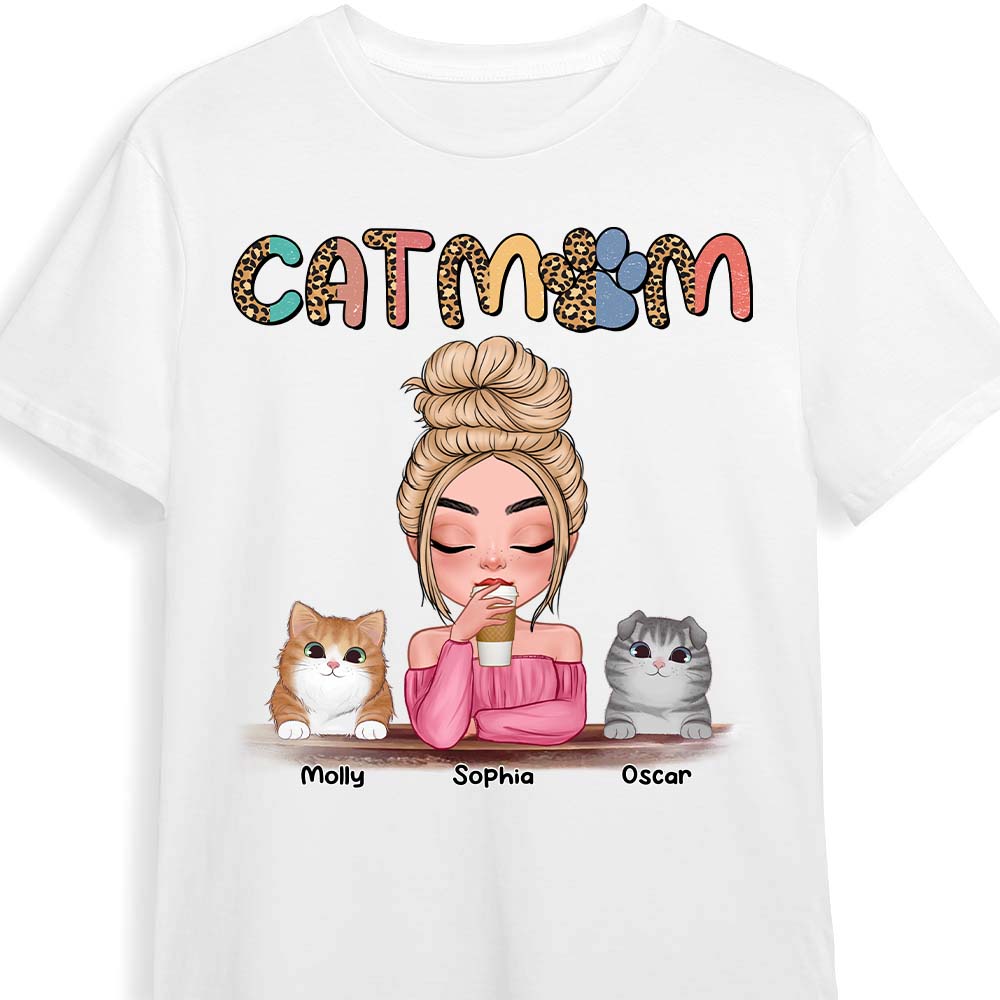Personalized Gift for Cat Mom Shirt 23511 Primary Mockup