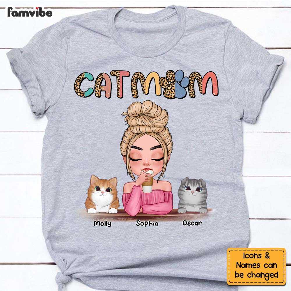 Personalized Gift for Cat Mom Shirt 23511 Primary Mockup