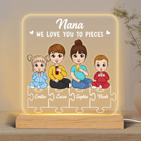 Personalized Gift For Grandma We Love You To Pieces Plaque LED Lamp Night Light 23512 thumb 1