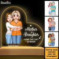 Personalized Gift Mother and Daughter A Bond That Can't Be Broken Plaque LED Lamp Night Light 23514 thumb 1