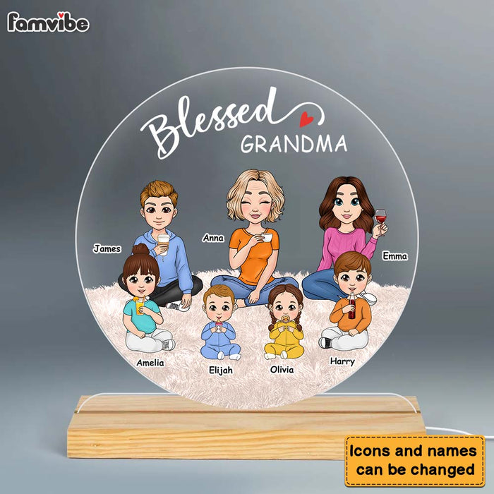 Personalized Gift For Blessed Grandma Plaque LED Lamp Night Light 23517 1