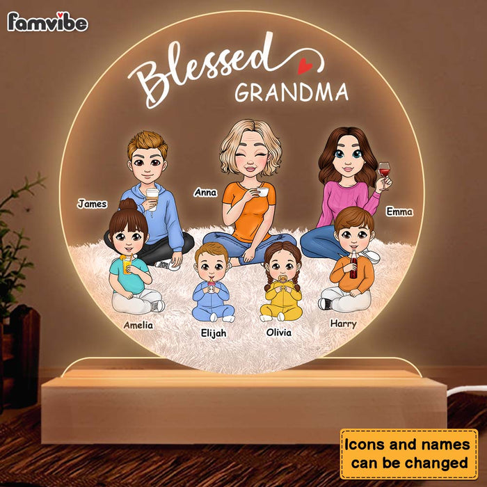 Personalized Gift For Blessed Grandma Plaque LED Lamp Night Light 23517 1
