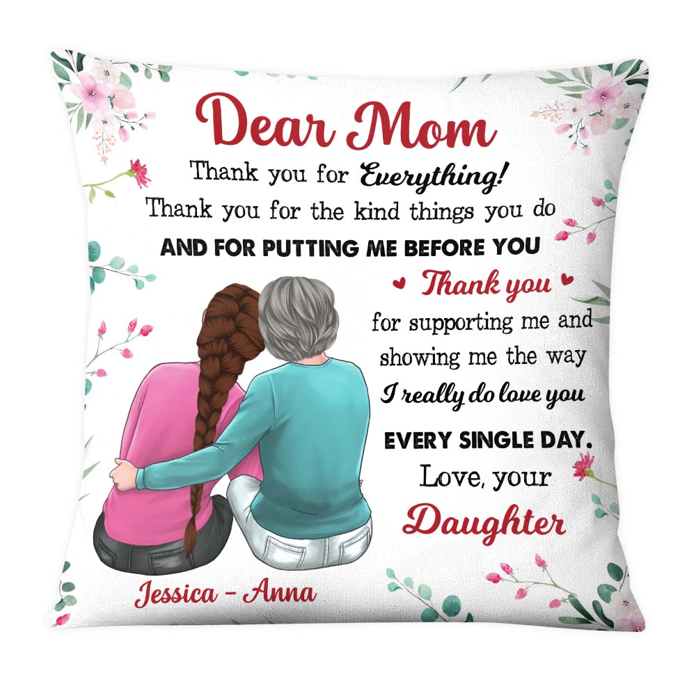 Personalized Gift For Mom Pillow 23518 Primary Mockup
