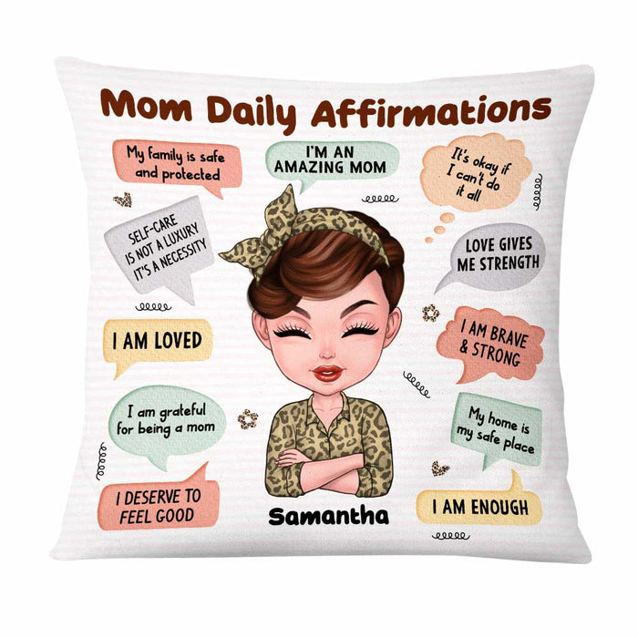 Personalized Gift For Mom Daily Affirmations Pillow 23530 1