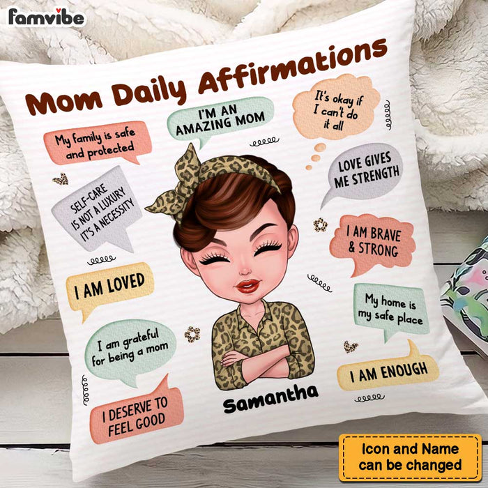 Personalized Gift For Mom Daily Affirmations Pillow 23530 1
