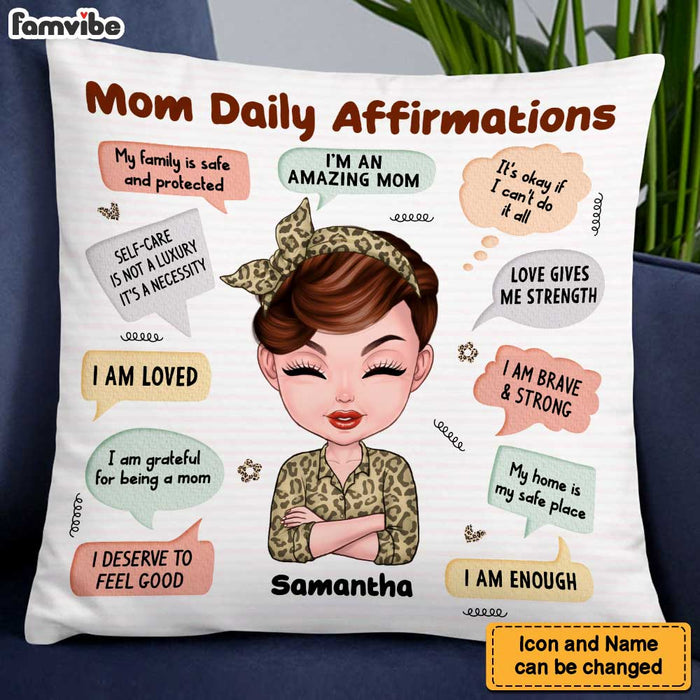 Personalized Gift For Mom Daily Affirmations Pillow 23530 1