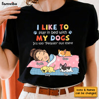 Personalized Gift For Dog Mom Stay In Bed With My Dog Shirt - Hoodie - Sweatshirt 23534 thumb 1