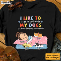Personalized Gift For Dog Mom Stay In Bed With My Dog Shirt - Hoodie - Sweatshirt 23534 thumb 1