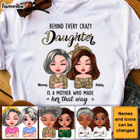 Personalized Gift For Mom Cleopard Behind Every Crazy Daughter Shirt - Hoodie - Sweatshirt 23539 thumb 1