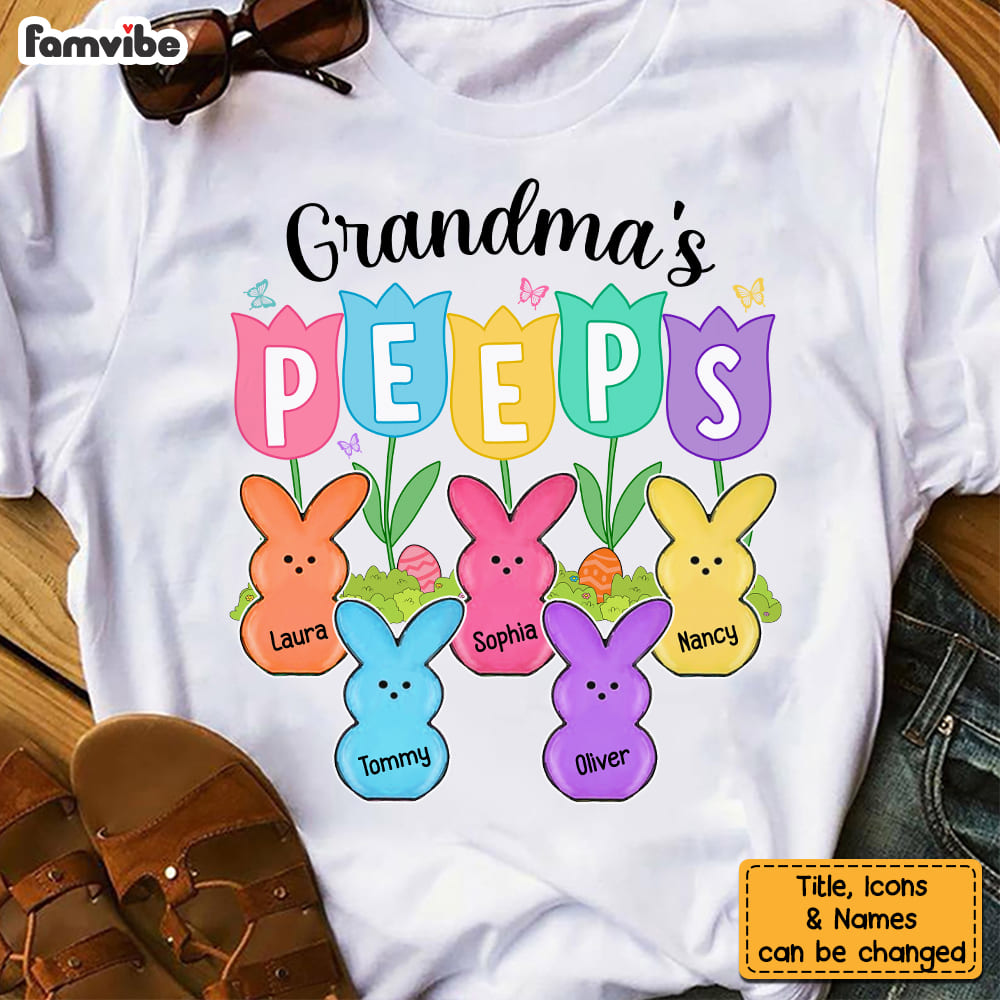 Personalized Gift For Grandma Peeps Easter Shirt 23543 Primary Mockup