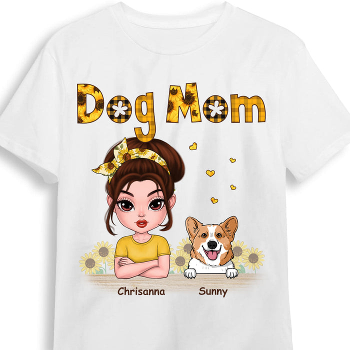 Personalized Gift For Dog Mom Sunflower Shirt - Hoodie - Sweatshirt 23545 1