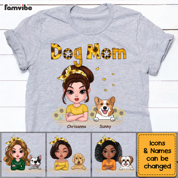 Personalized Gift For Dog Mom Sunflower Shirt - Hoodie - Sweatshirt 23545 1