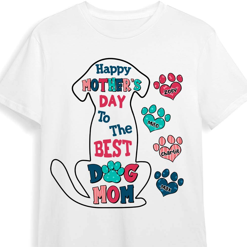 Personalized Mother's Day Gift For Dog Mom Shirt 23546 Primary Mockup