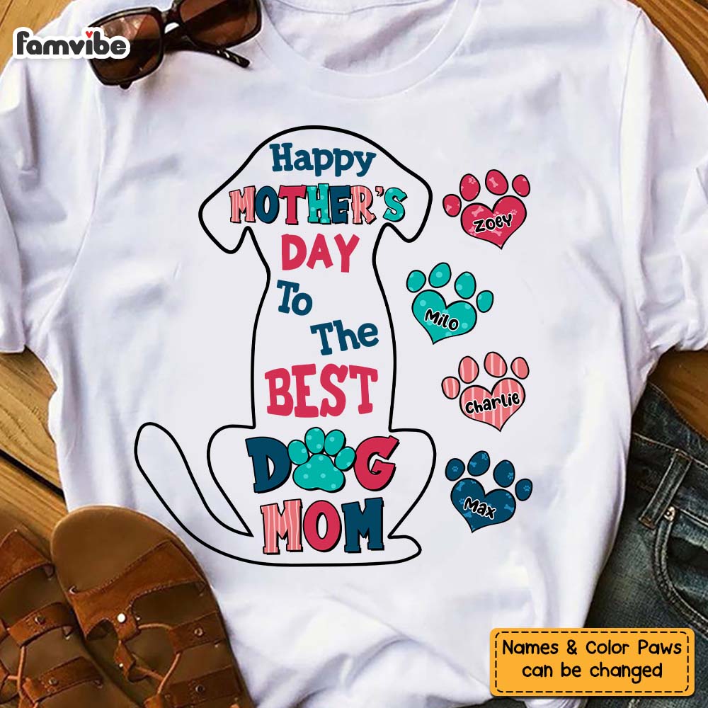 Personalized Mother's Day Gift For Dog Mom Shirt 23546 Primary Mockup